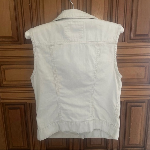Mudd Crochet Lace Accent Denim Vest Festival Boho Cottagecore Size Small - Picture 6 of 11